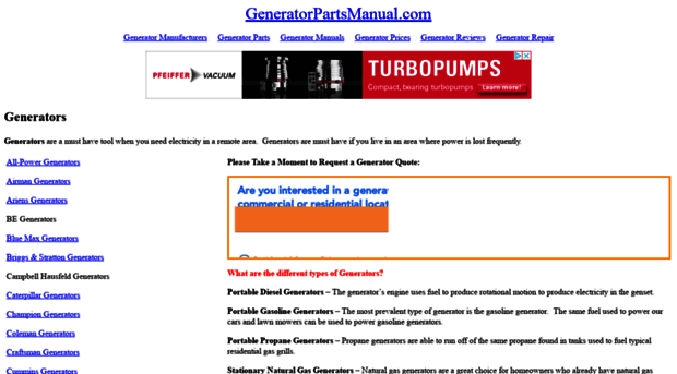 generatorpartsmanual.com