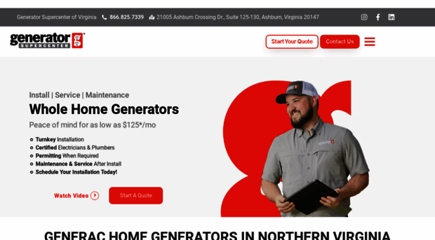 generatorsupercenterofvirginia.com