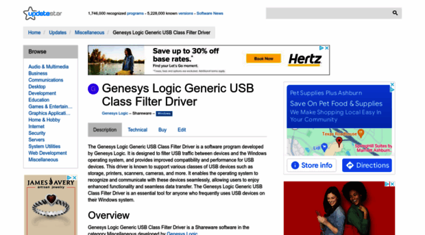 genesys-logic-generic-usb-class-filter-driver.updatestar.com