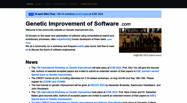 geneticimprovementofsoftware.com