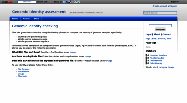 genomic-identity.wikidot.com - Genomic identity checking - Ge ...