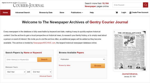 gentrycourierjournal.newspaperarchive.com