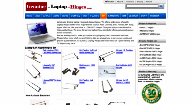 genuine-laptop-hinges.com