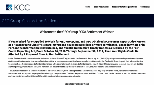 geofcrasettlement.com