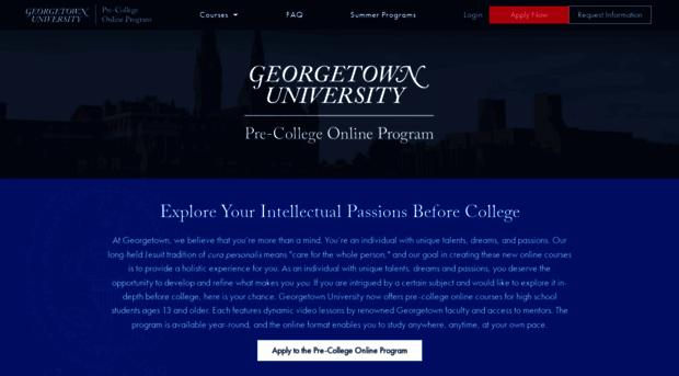 georgetown.precollegeprograms.org