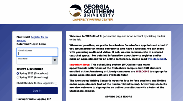 georgiasouthern.mywconline.com