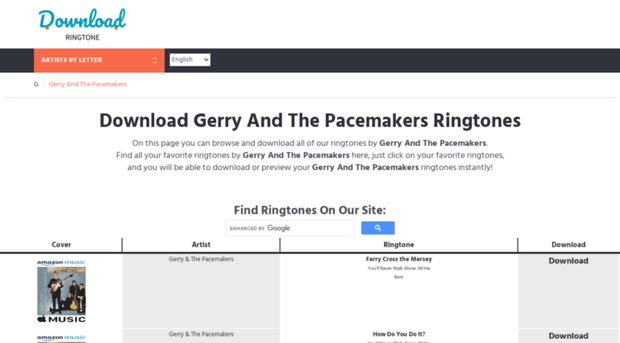 gerryandthepacemakers.download-ringtone.com