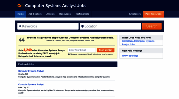 getcomputersystemsanalystjobs.com