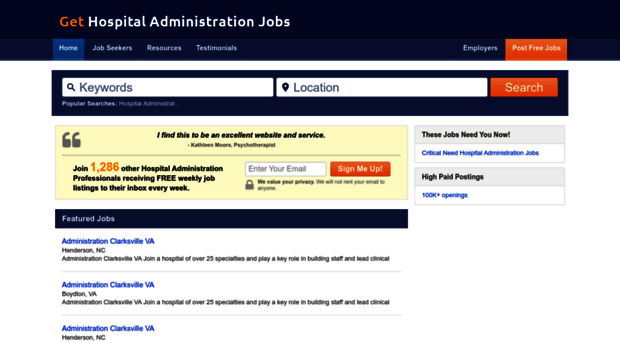 gethospitaladministrationjobs.net