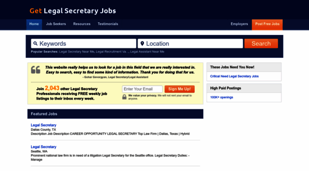 getlegalsecretaryjobs.com