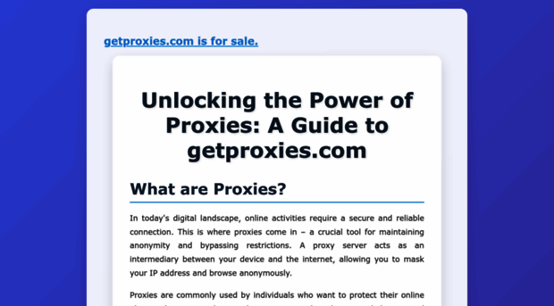 getproxies.com