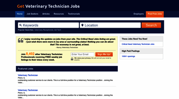 getveterinarytechnicianjobs.com