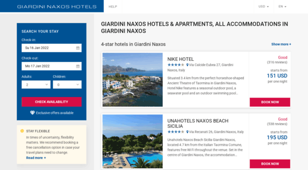 giardininaxoshotels24.com