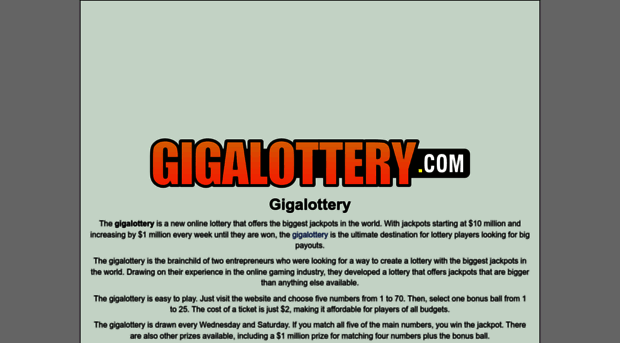 gigalottery.com