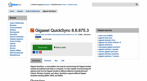 gigaset-quicksync.updatestar.com