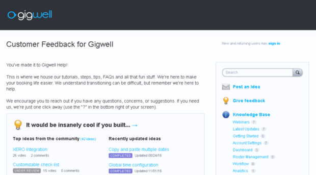 gigwell.uservoice.com