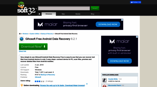 gihosoft-free-android-data-recovery.soft32.com