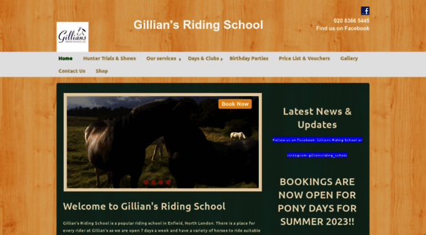 gilliansridingschool.co.uk