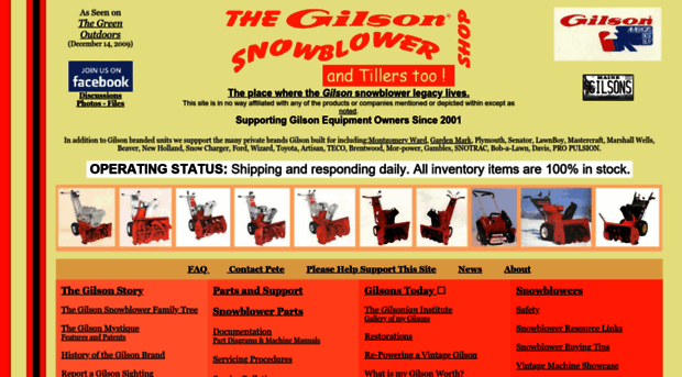 gilsonsnowblowers.com