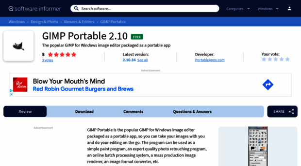 gimp-portable.software.informer.com