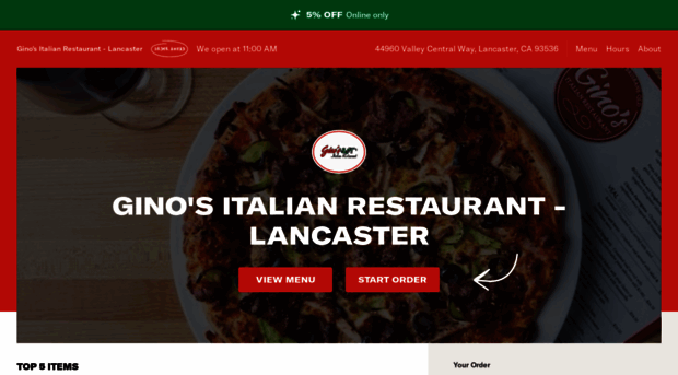 ginoslancastermenu.com