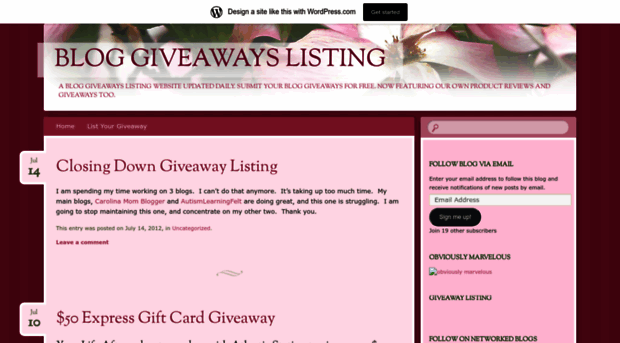 giveawaylisting.wordpress.com