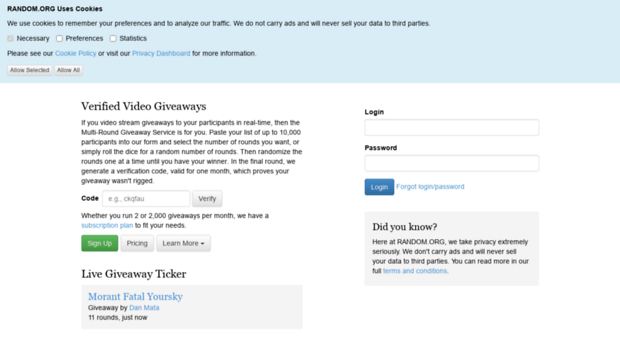 giveaways.random.org