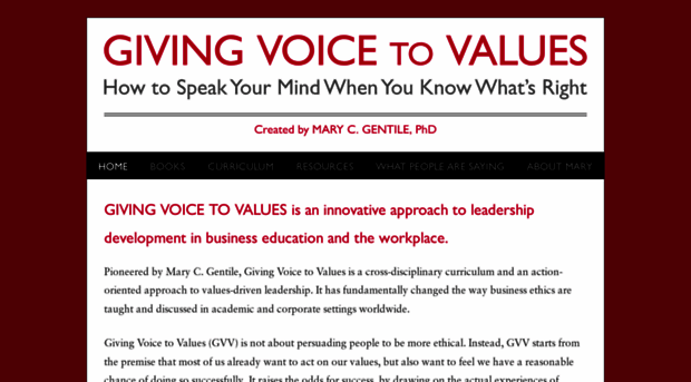 givingvoicetovaluesthebook.com