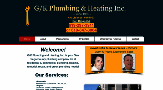 gkplumbingandheating.com