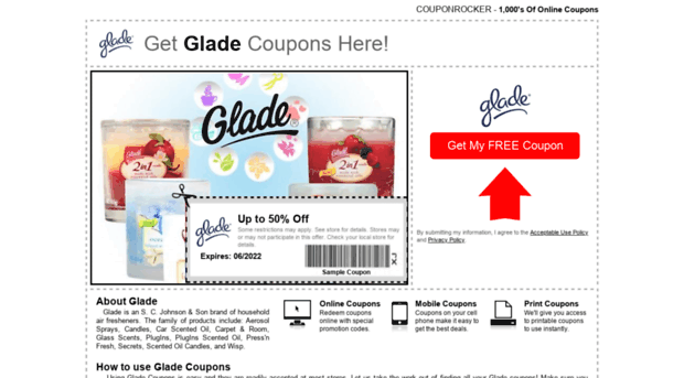 glade.couponrocker.com
