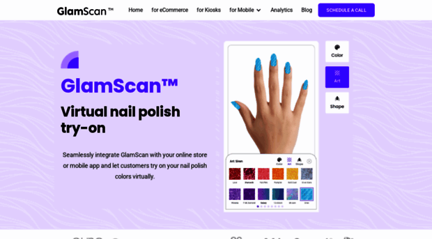glamscan.webflow.io - GlamScan | Virtual Nail Polish... - Glam Scan Webflow
