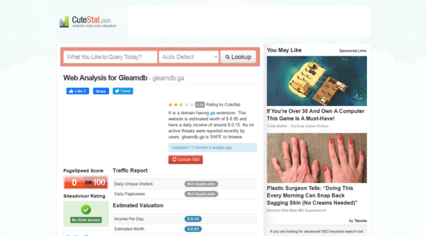 gleamdb.ga.cutestat.com