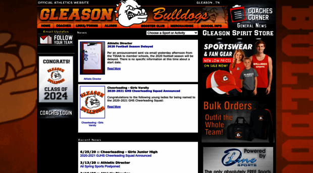 gleasonathletics.olinesports.com