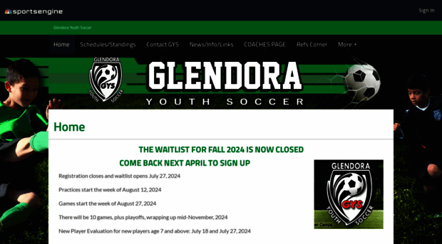 glendorayouthsoccer.org