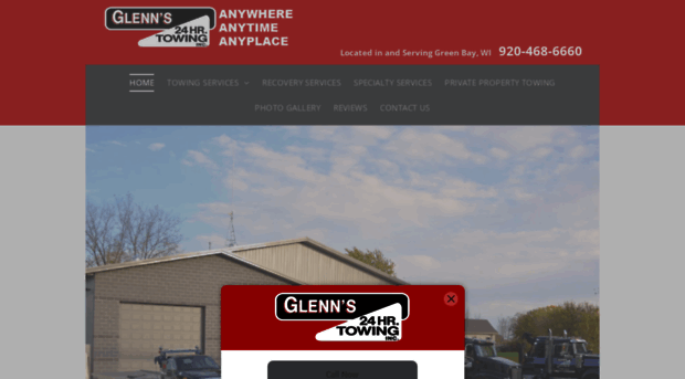 glenns24hrtowing.com