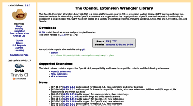 glew.sourceforge.net