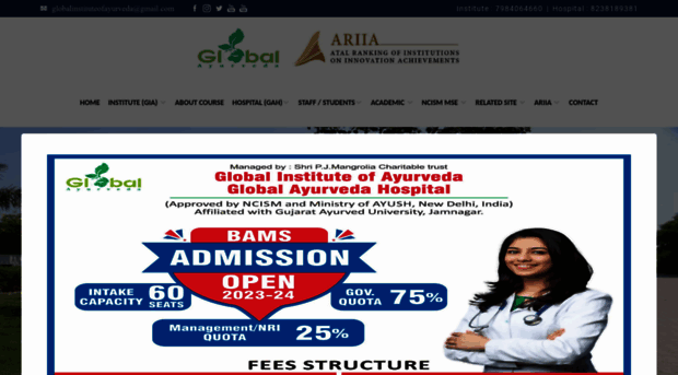 globalinstituteofayurveda.com