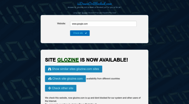 glozine.com.isdownorblocked.com