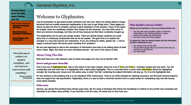 glyphnotes.com