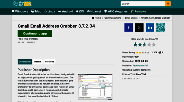 gmail-email-address-grabber.soft112.com - Gmail Email Address Grabber 3 ...