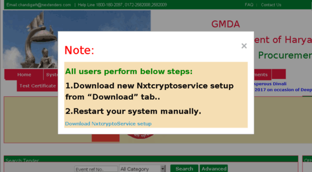 gmda.haryanaeprocurement.gov.in