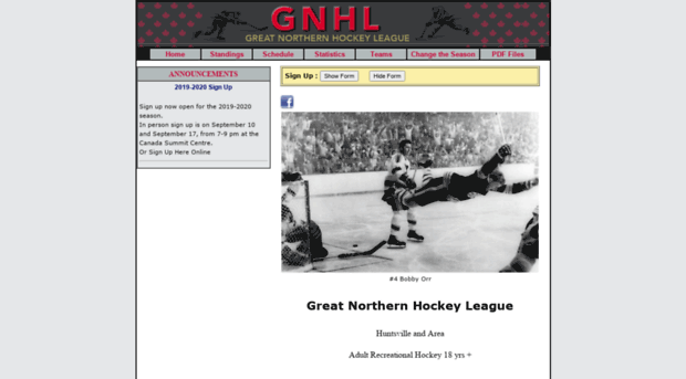 gnhl.hockeyleaguestats.com