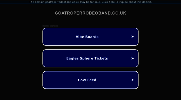 goatroperrodeoband.co.uk