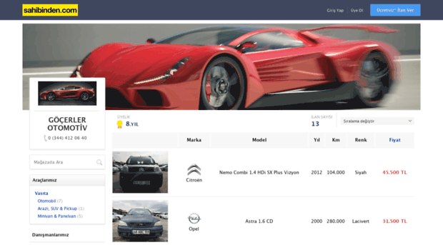 gocerlerotomotiv.sahibinden.com