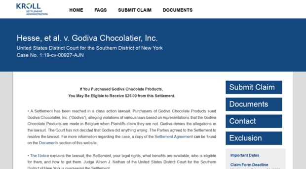 godivachocolatesettlement.com