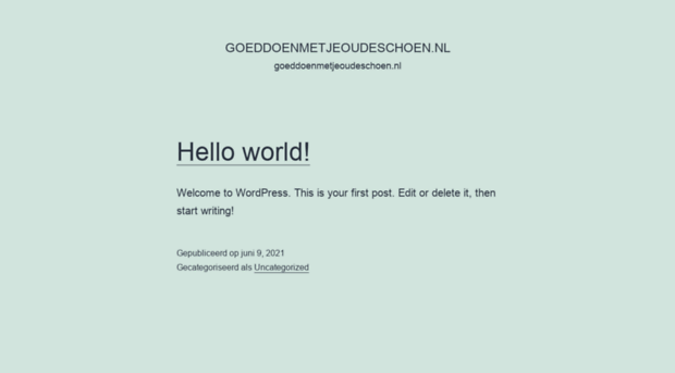 goeddoenmetjeoudeschoen.nl