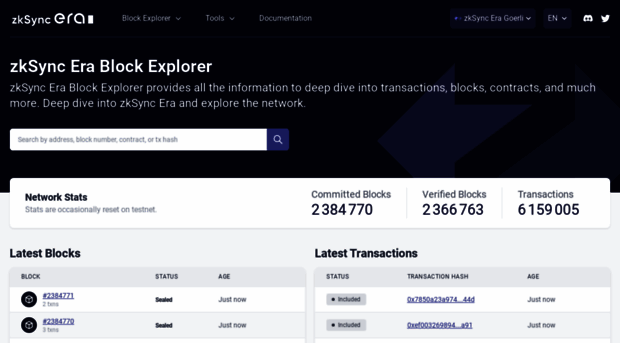 goerli.explorer.zksync.io