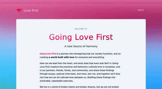 goinglovefirst.com