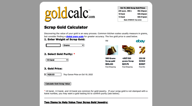 goldcalc.com