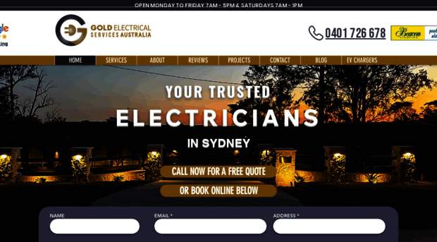 goldelectricalservices.com